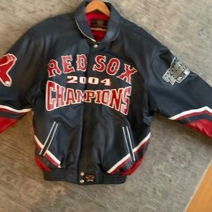 Men’s 2004 Red Sox World Series Leather Jacket size xl
